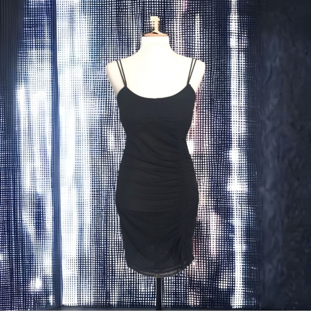 Michael Costello X REVOLVE Little Black Dress Strappy Sleeveless Mesh Semi Sheer